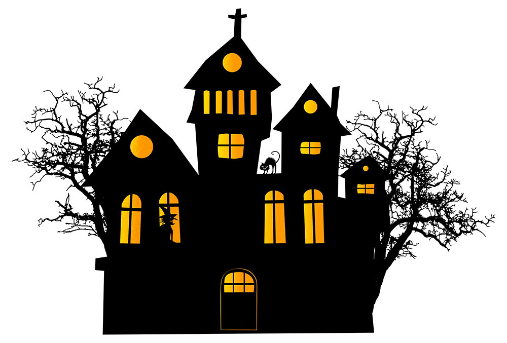 Window stickers - Halloween spooky house