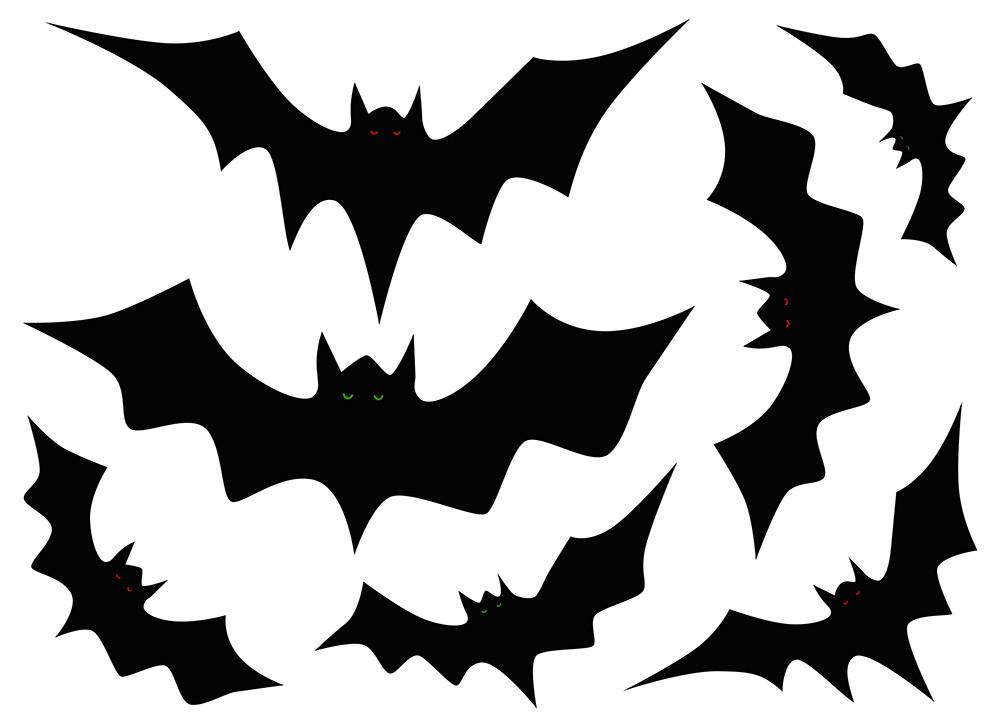 Fenstersticker - Fliegende Fledermäuse zu Halloween