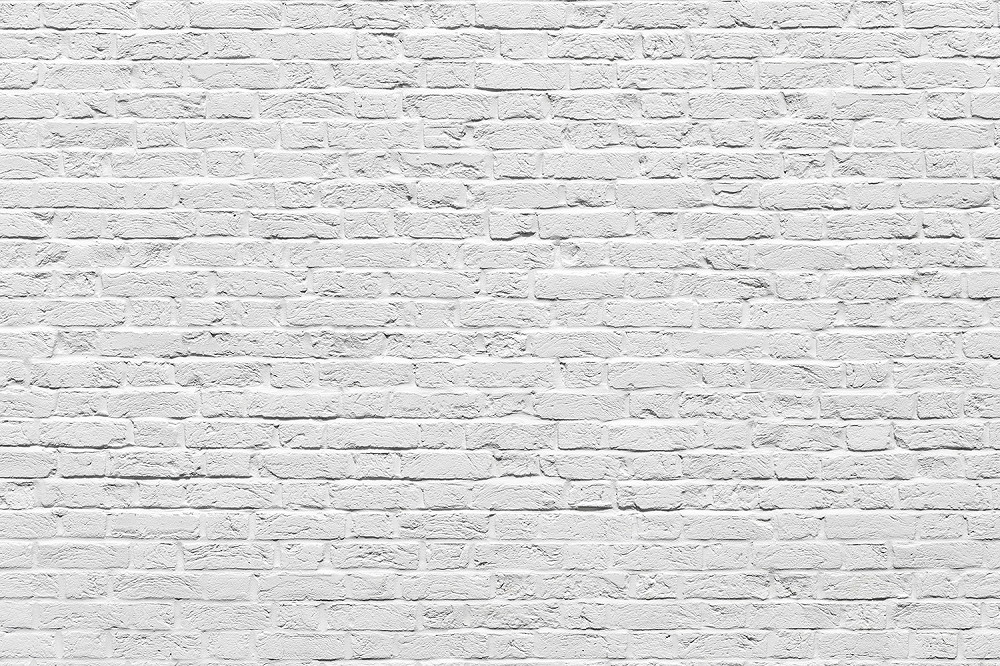 Wall mural - detail of a white brick wall, ideal for modern interiors