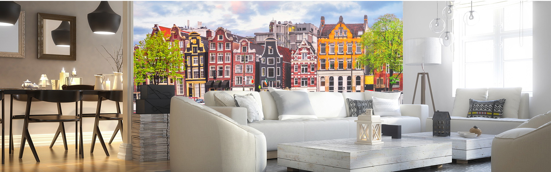 Fotobehang Dansende Huizen Amsterdam | De Dansende Huizen