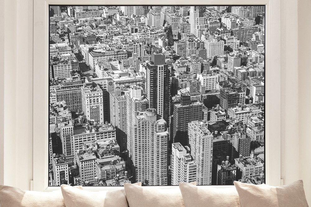 Window film - Manhattan in black and white