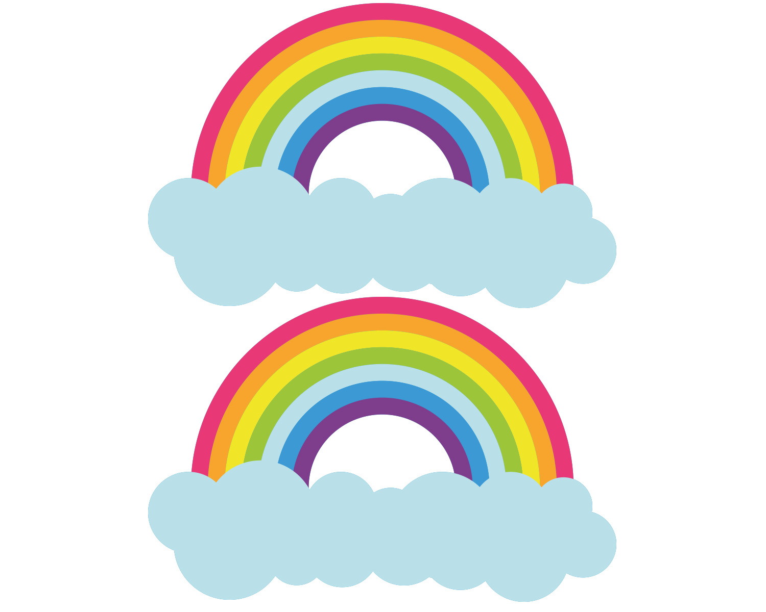 Raamstickers - regenboog 2x voor de kamer van je kind