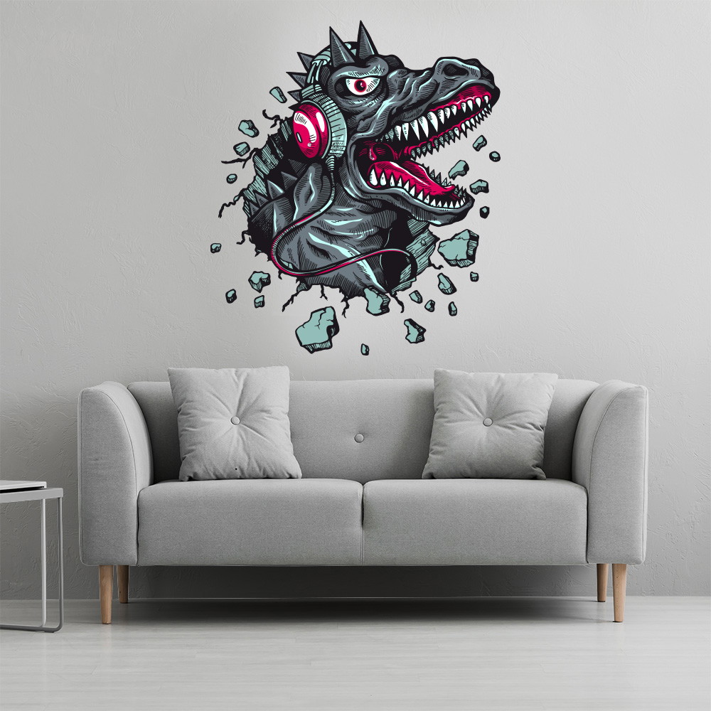 Tatuaż ścienny - Dinozaury na ścianie