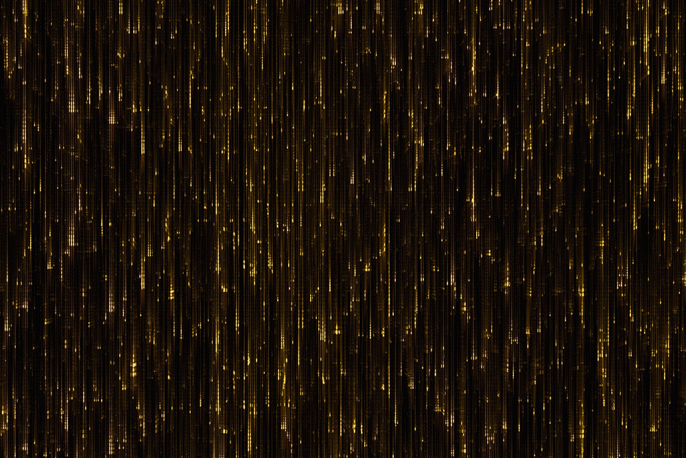 Papier peint photo - rayures verticales dorées sur fond sombre, créant un effet élégant et brillant