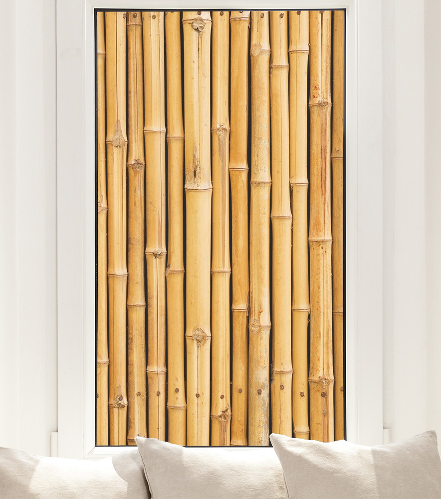 Window film - bamboo background for meditation rooms