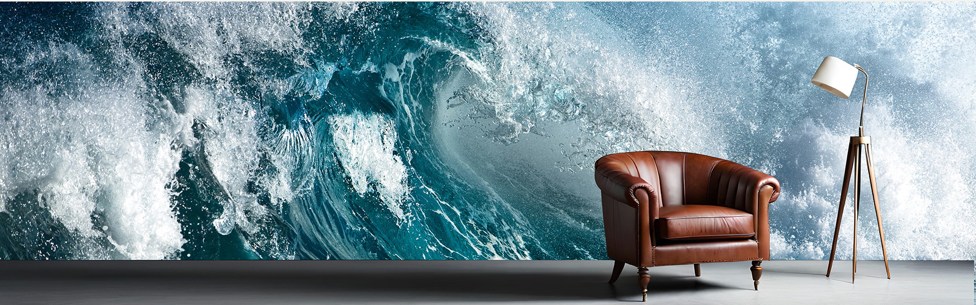 Papier peint Pixblick - Une grande vague dans la mer