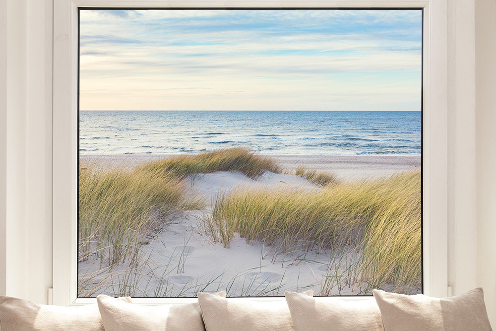 Fensterfolie mit Dünen an der Ostsee