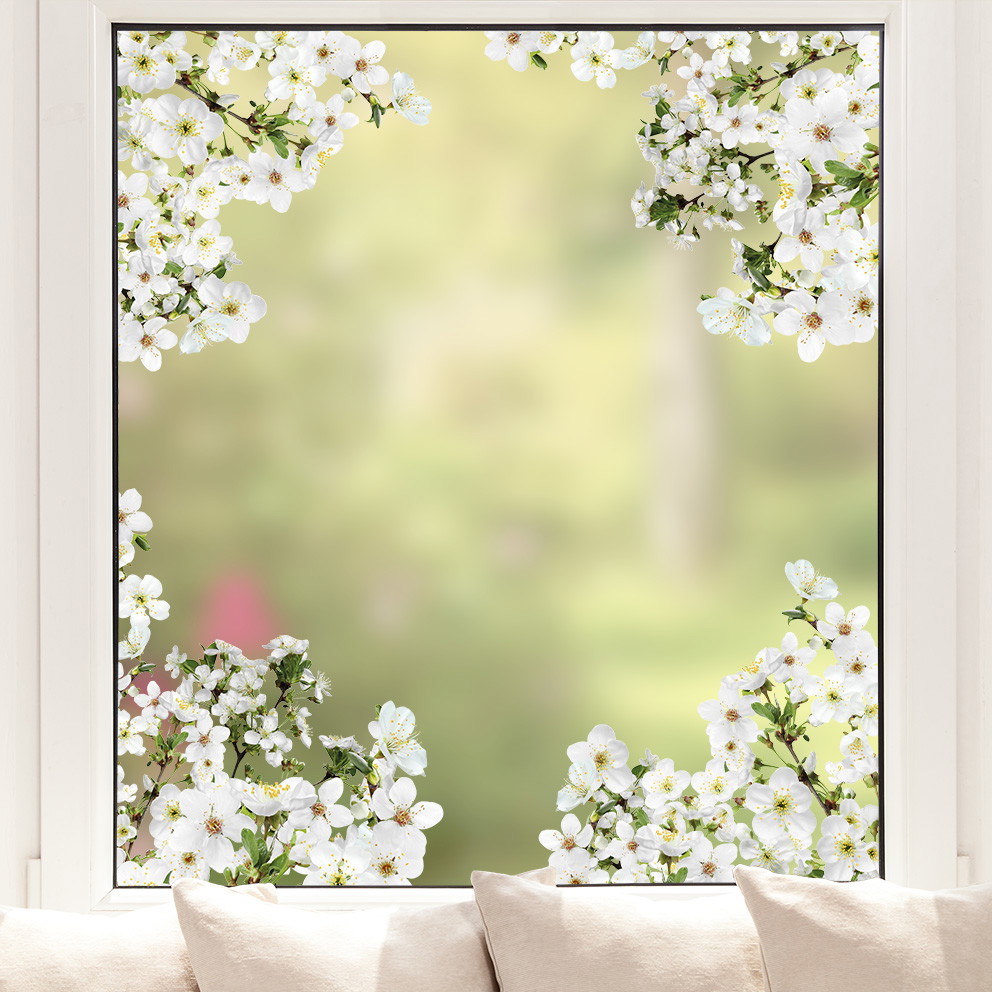 Fenstersticker - Weiße Kirschblüte