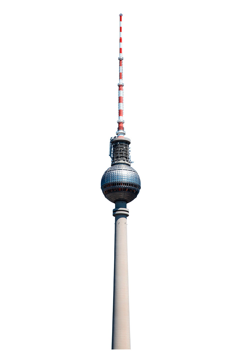 Fenstersticker - Nahaufnahme des Berliner Fernsehturms mit klarem Himmel