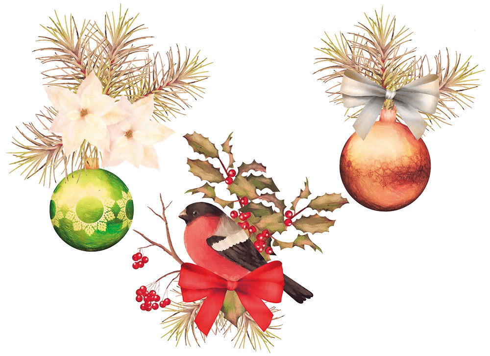 Autocollants de fenêtre avec décoration de Noël