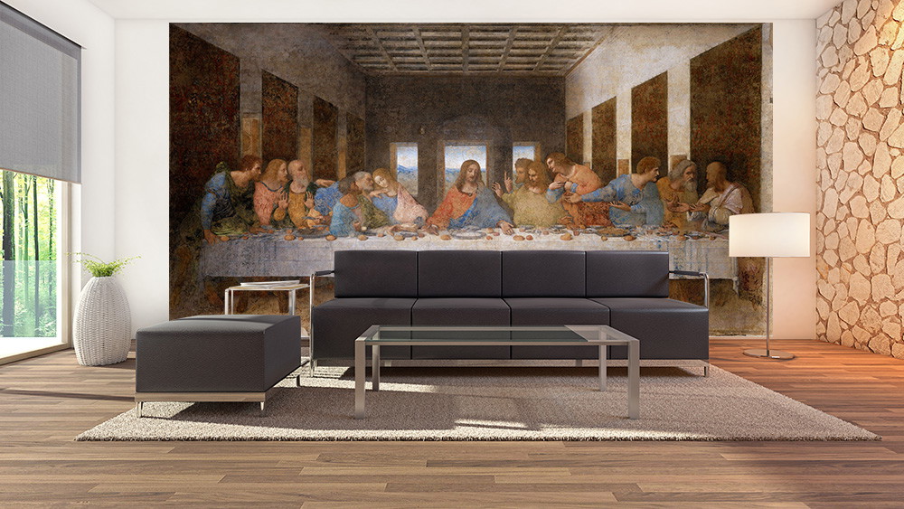 Fototapeta - Obraz Ostatniej Wieczerzy jako dekoracyjna tapeta w stylowym salonie