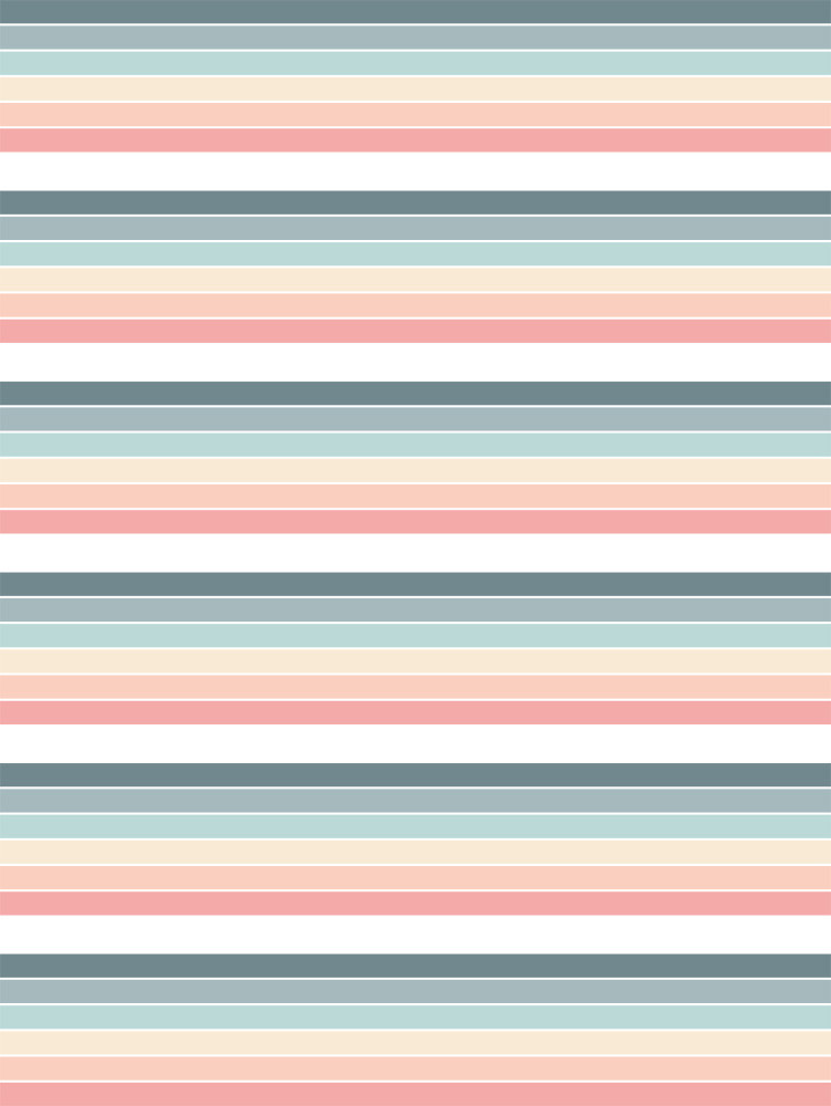 Fototapete - Streifenmuster mit Pastelltönen in Blau, Rosa und Beige für stilvolle Wandgestaltung