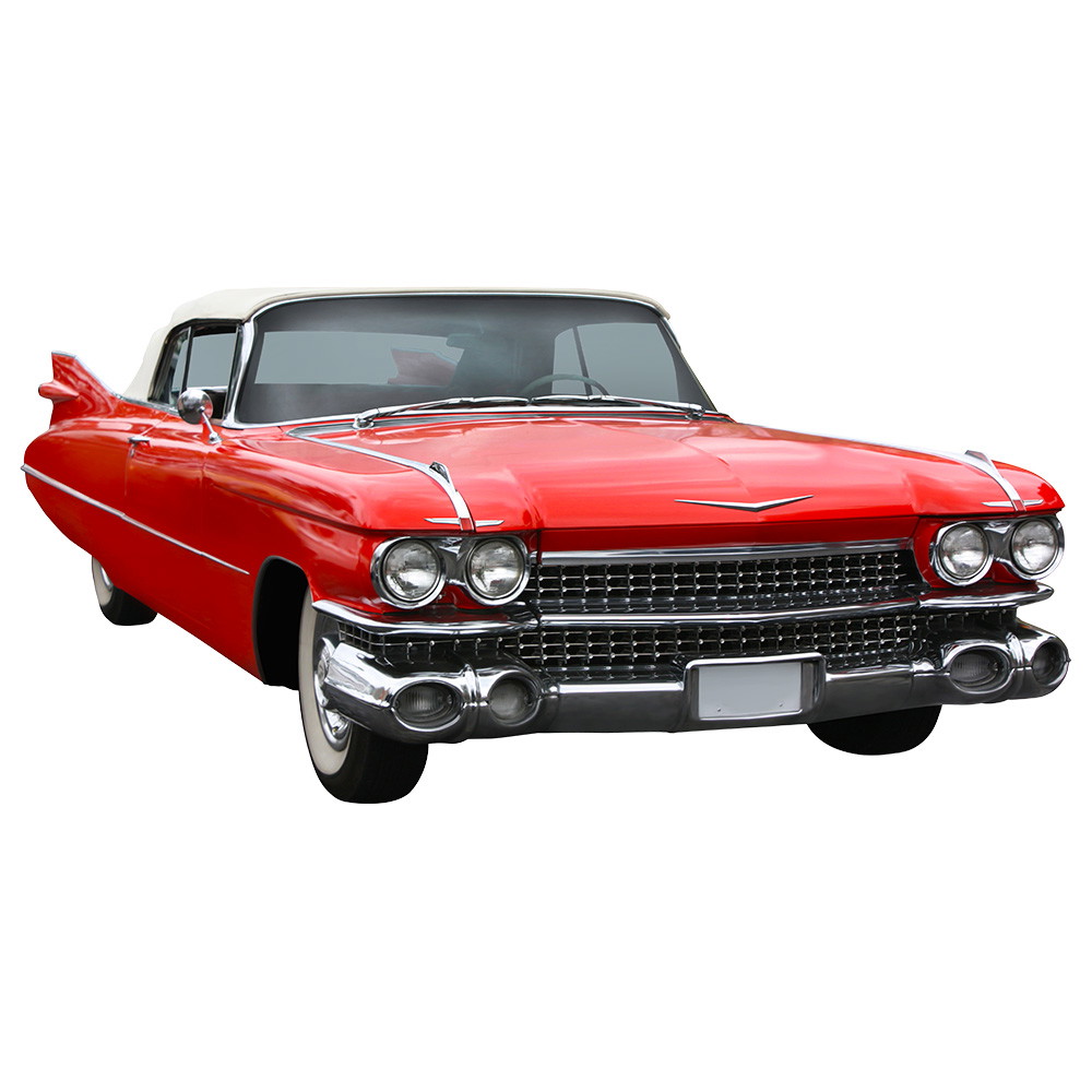 Muurtattoo - Rode Cadillac