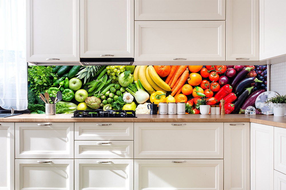 Küchenrückwand - Mischung aus Gemüse und Obst