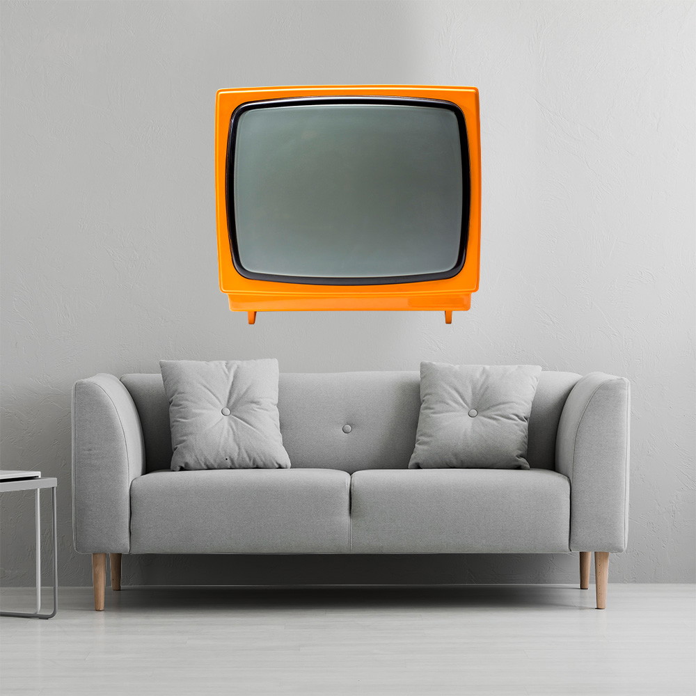 Tatuaż ścienny - Telewizor retro
