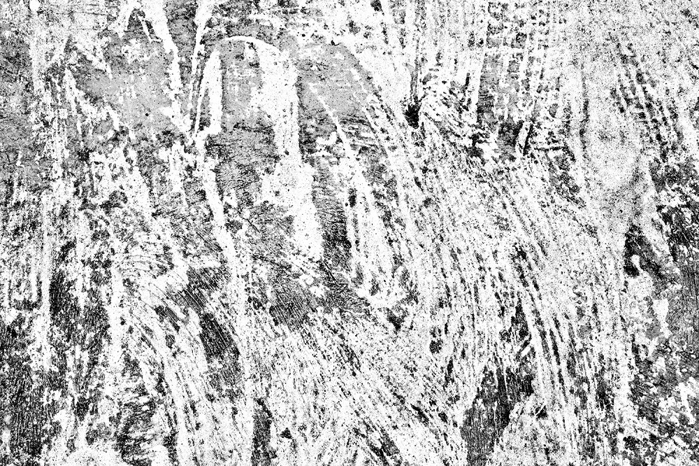 Muurschildering - Abstract patroon van witte en zwarte lijnen dat een dynamisch en artistiek effect creëert